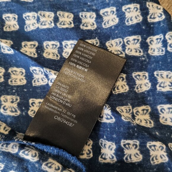 NWT URBAN OUTFITTERS | Silver Sun Navy Mini Wrap Dress Butterfly | Sz. S - Picture 10 of 11